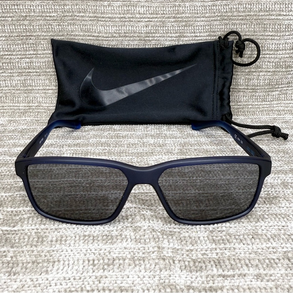 NIKE 7092S 405 Sunglasses Crystal Blue Frame 55-18-140 Swoosh Icons Live Free